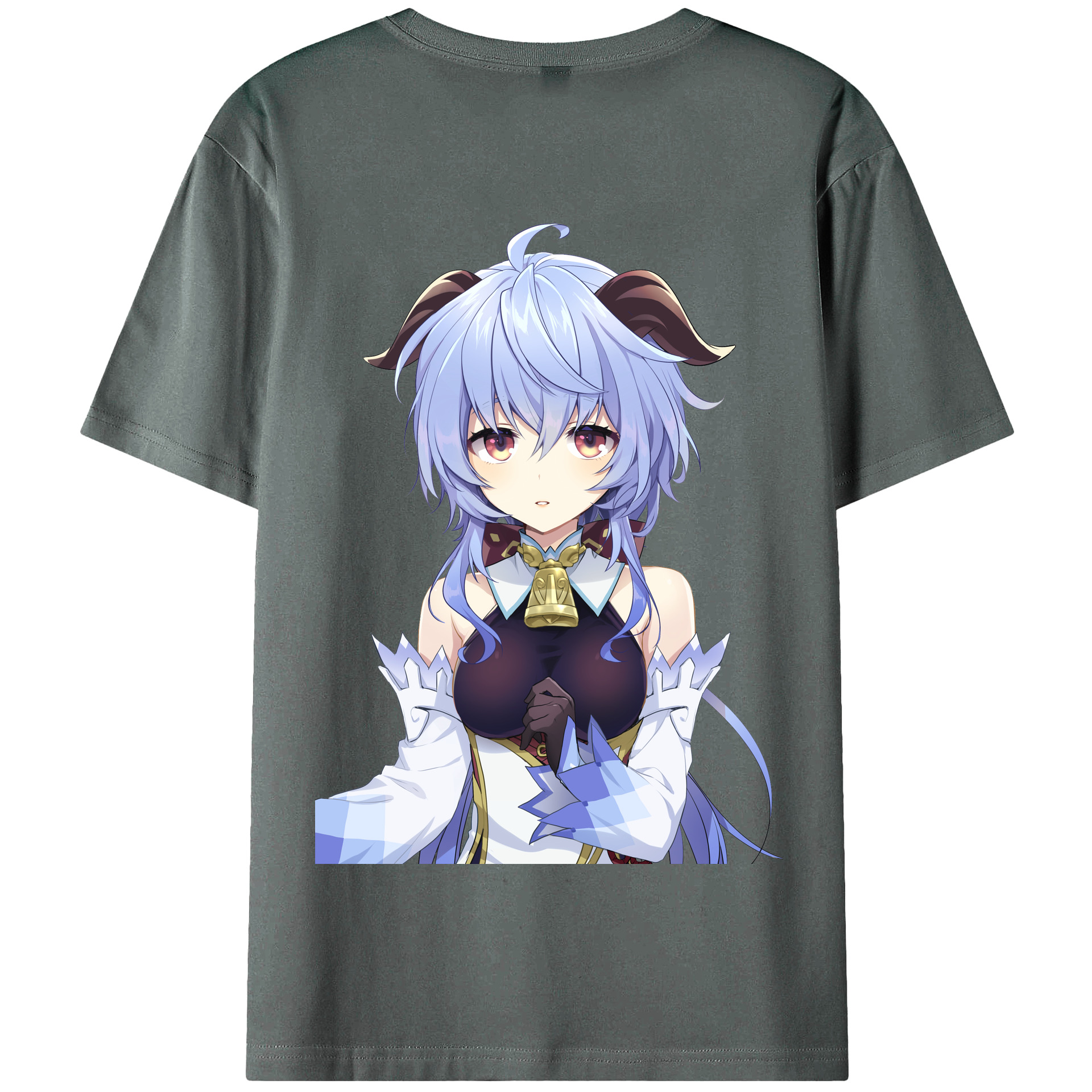 げんし神 甘雨 かんう genshin Ganyu 綿100％半袖Tシャツ（背面プリント）